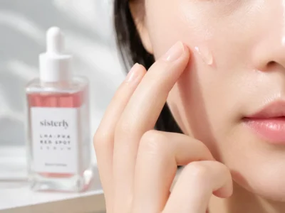 LHA PHA exfoliating serum application showing lightweight texture