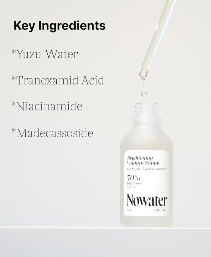 Tranexamic Acid 3% + Niacinamide Serum – Korean Dark Spot & Hyperpigmentation Treatment, Brightening Face Serum with Yuzu Water for Melasma & Uneven Skin Tone, NOWATER (1.01 fl.oz) - Image 3